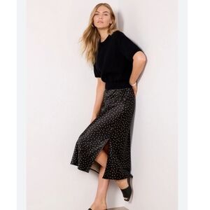 Evereve | Wendy Two-fer Black Midi Dress
